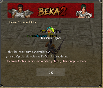 BEKA2 kutsama kağıdı sistemi